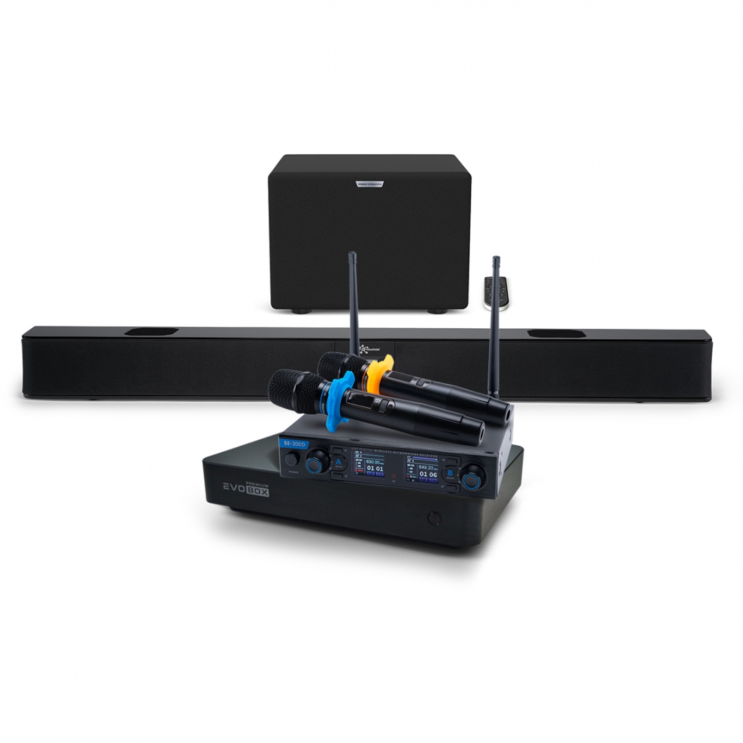 Hi-End караоке-система EVOBOX Premium + EvoSoundBar (саундбар с караоке) в Щелково