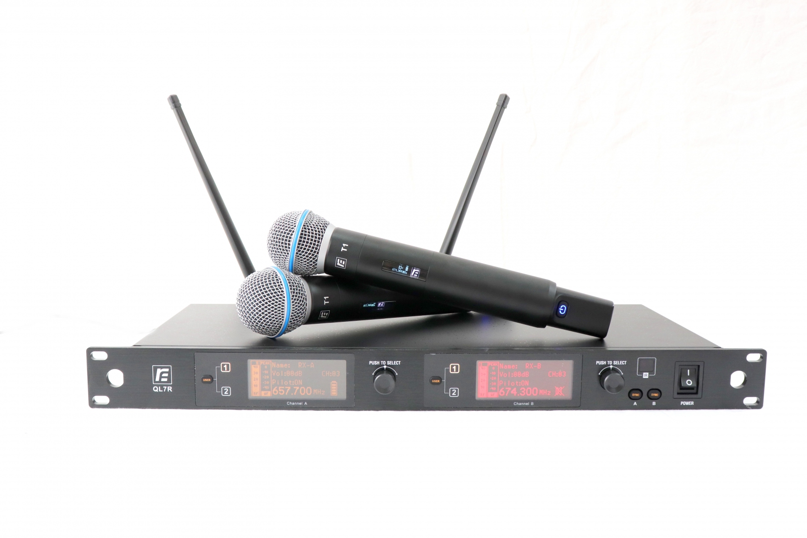 RFIntell QL7R/T1-A 651,800-683,400 МГц 2-канальная радиосистема с 2-мя ручными микрофонами в Щелково