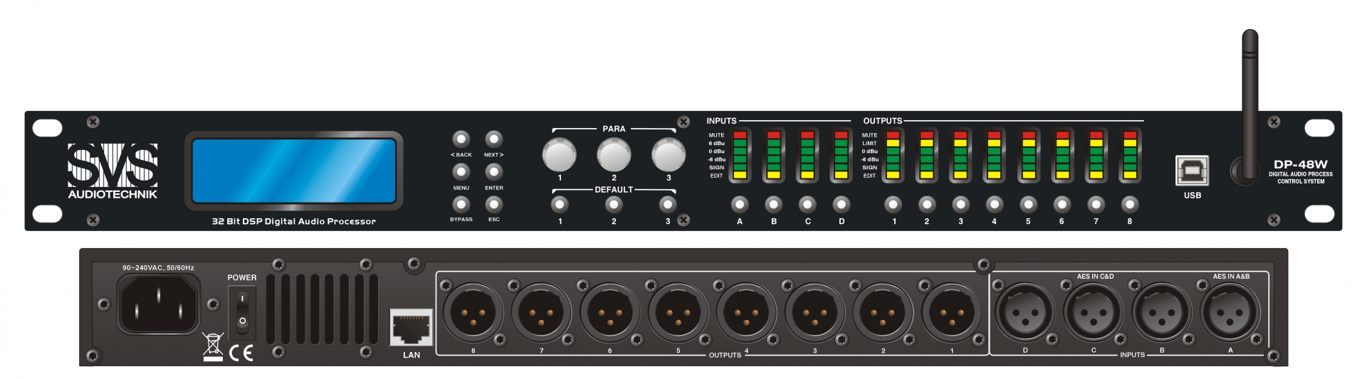 SVS Audiotechnik DP-48W Цифровой процессор: 4 входа 8 выходов в Щелково