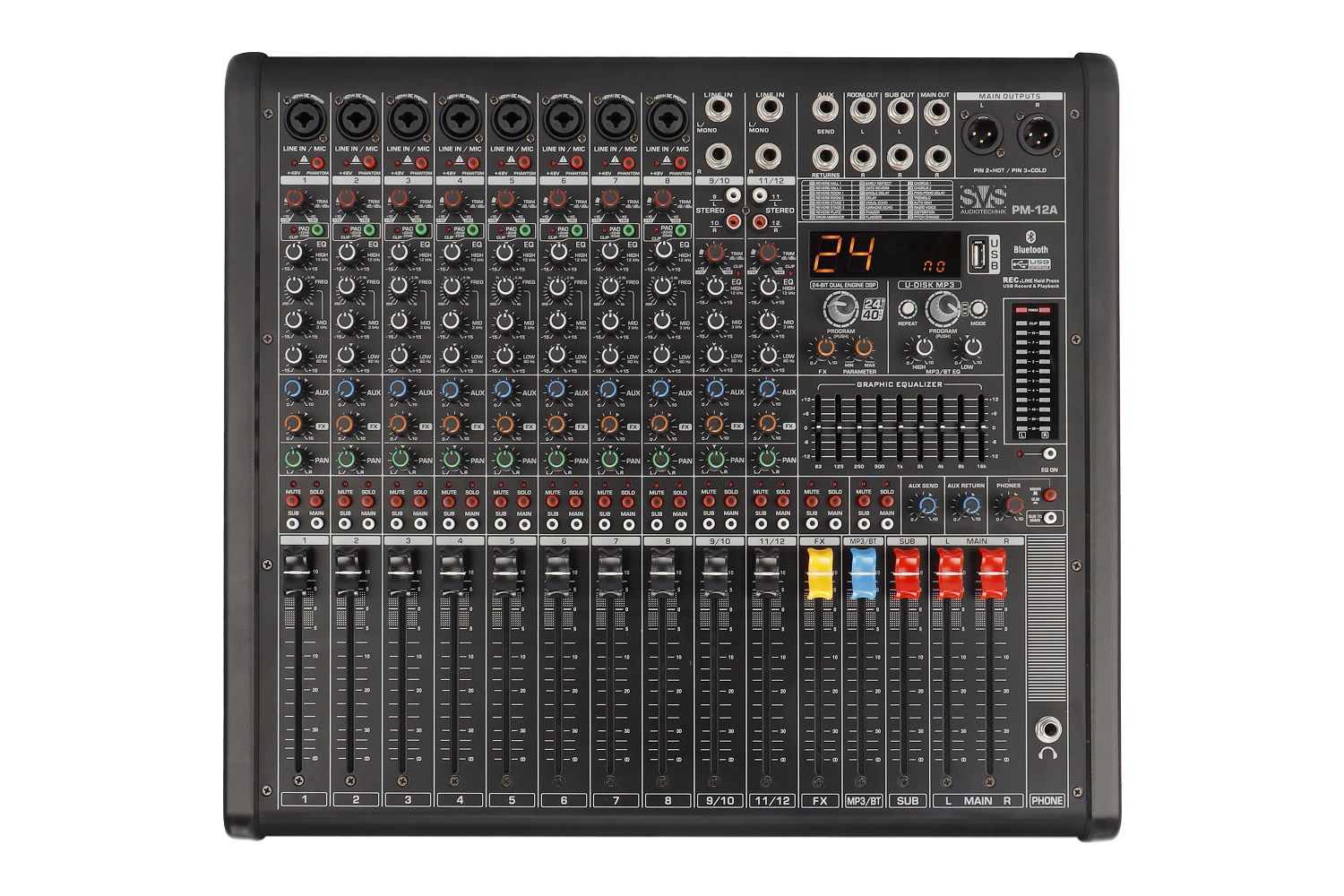 SVS Audiotechnik mixers PM-12A Активный аналоговый микшерный пульт, 12-канальный в Щелково